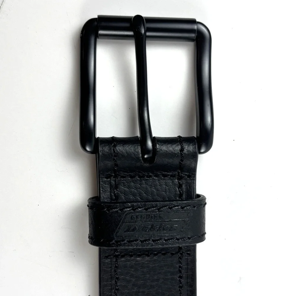 Dickies Leather Belt Mens 34 Black Matte Buckle Workwear 11GD020030